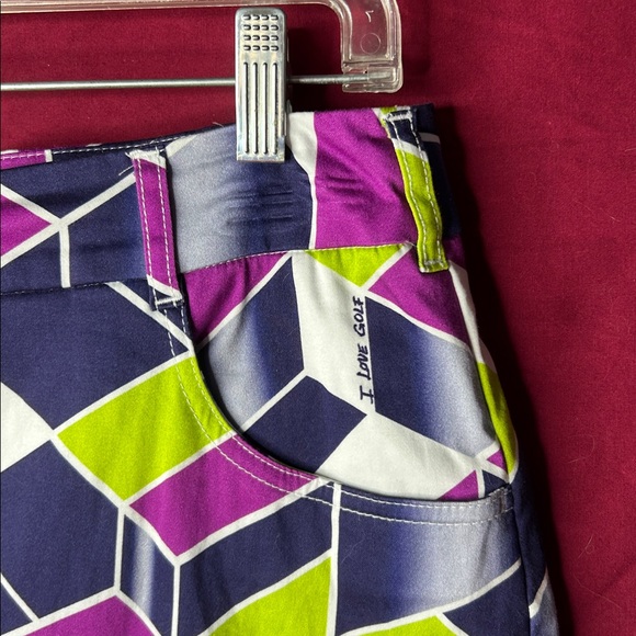 Women’s size medium Patterned Skort-Purple and Green - Picture 2 of 8